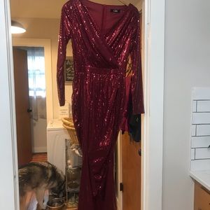 Full length sequined gown